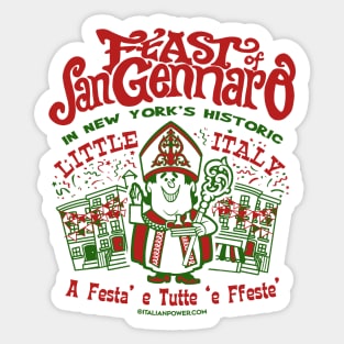 Feast of San Gennaro NYC "Faux Back" Sticker